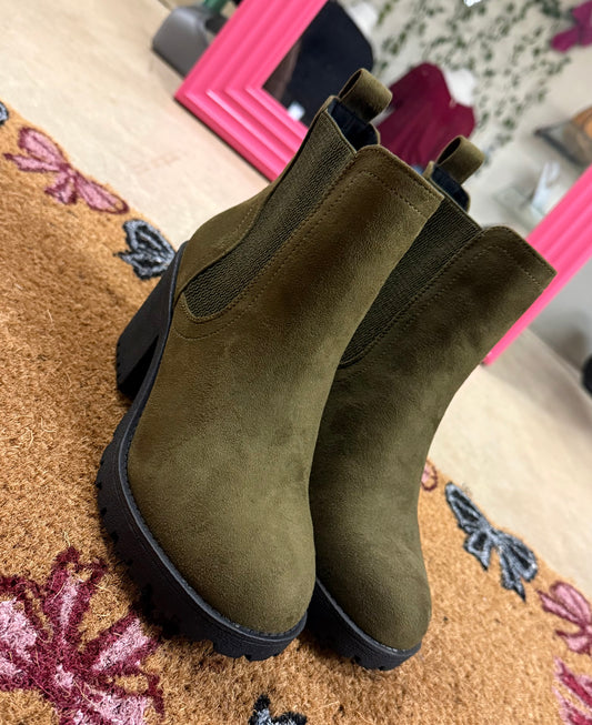 Forest Green Bootie