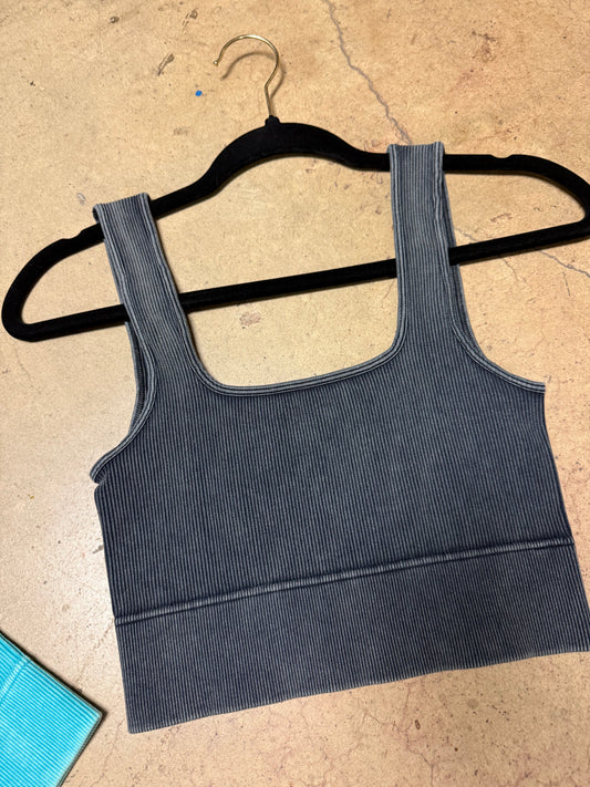Washed Ribbed Bralette