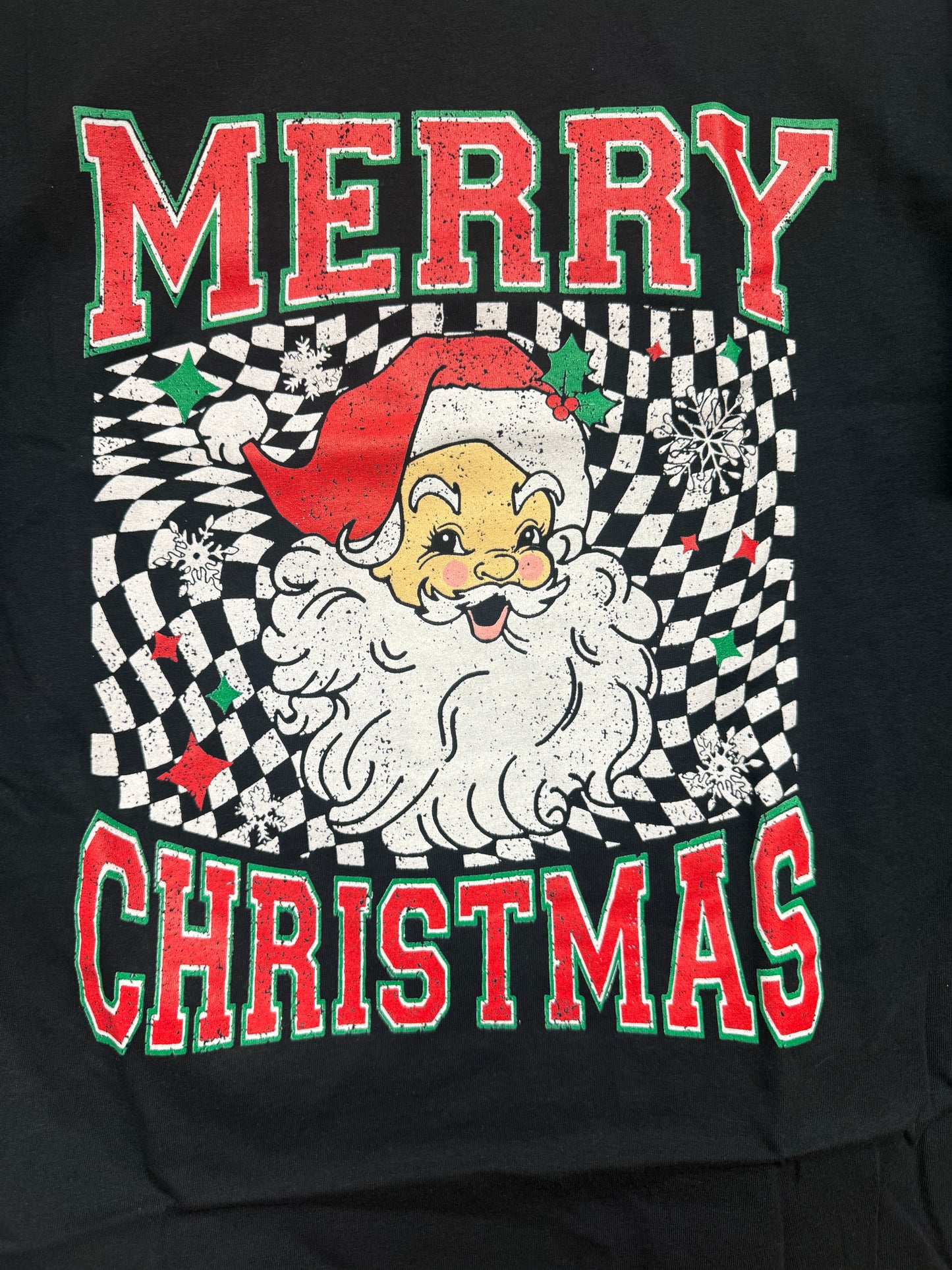 Checkered Santa Tee