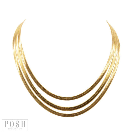 3 Chain Layered Necklace