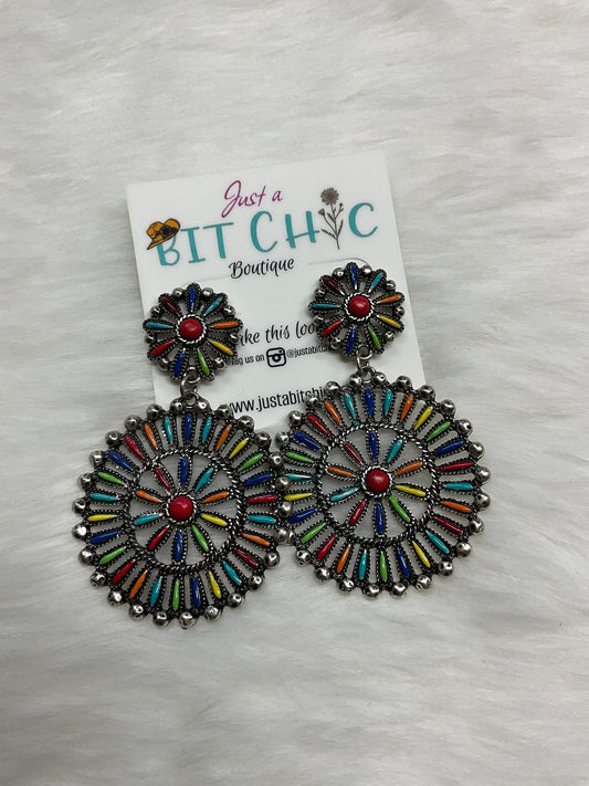 Southwest Round Earrings