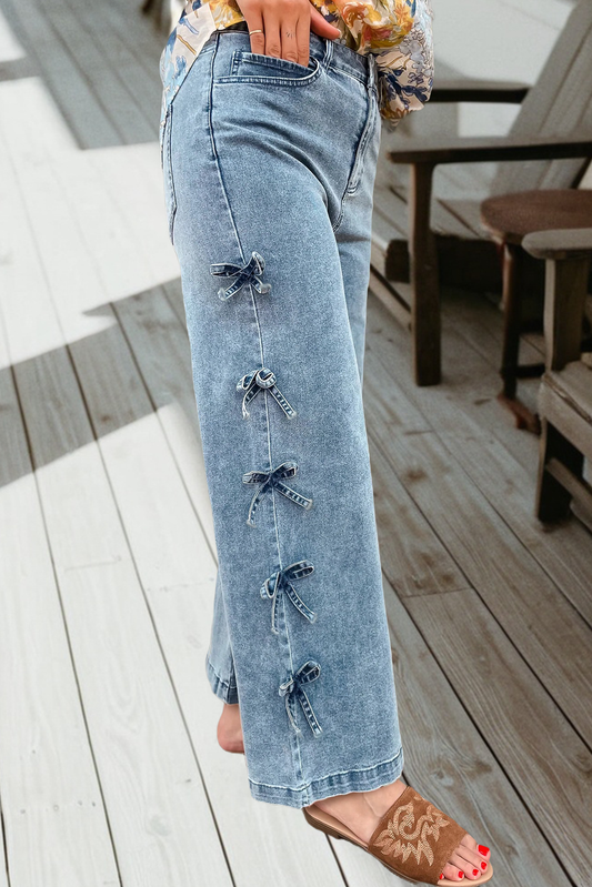 Bow knots Straight Loose Jeans