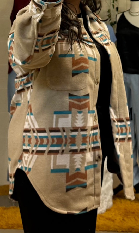 Aztec Button Up Jacket