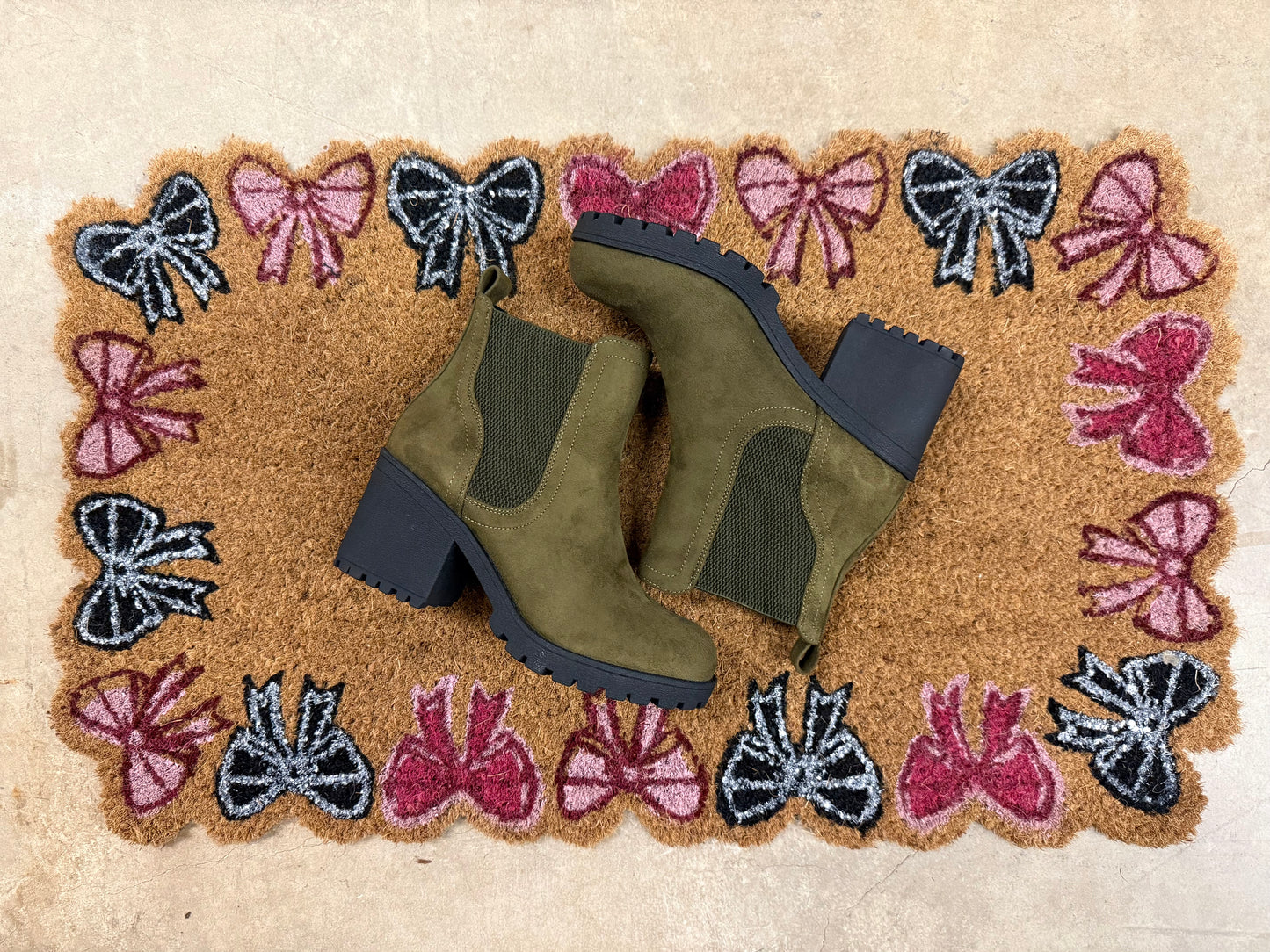 Forest Green Bootie