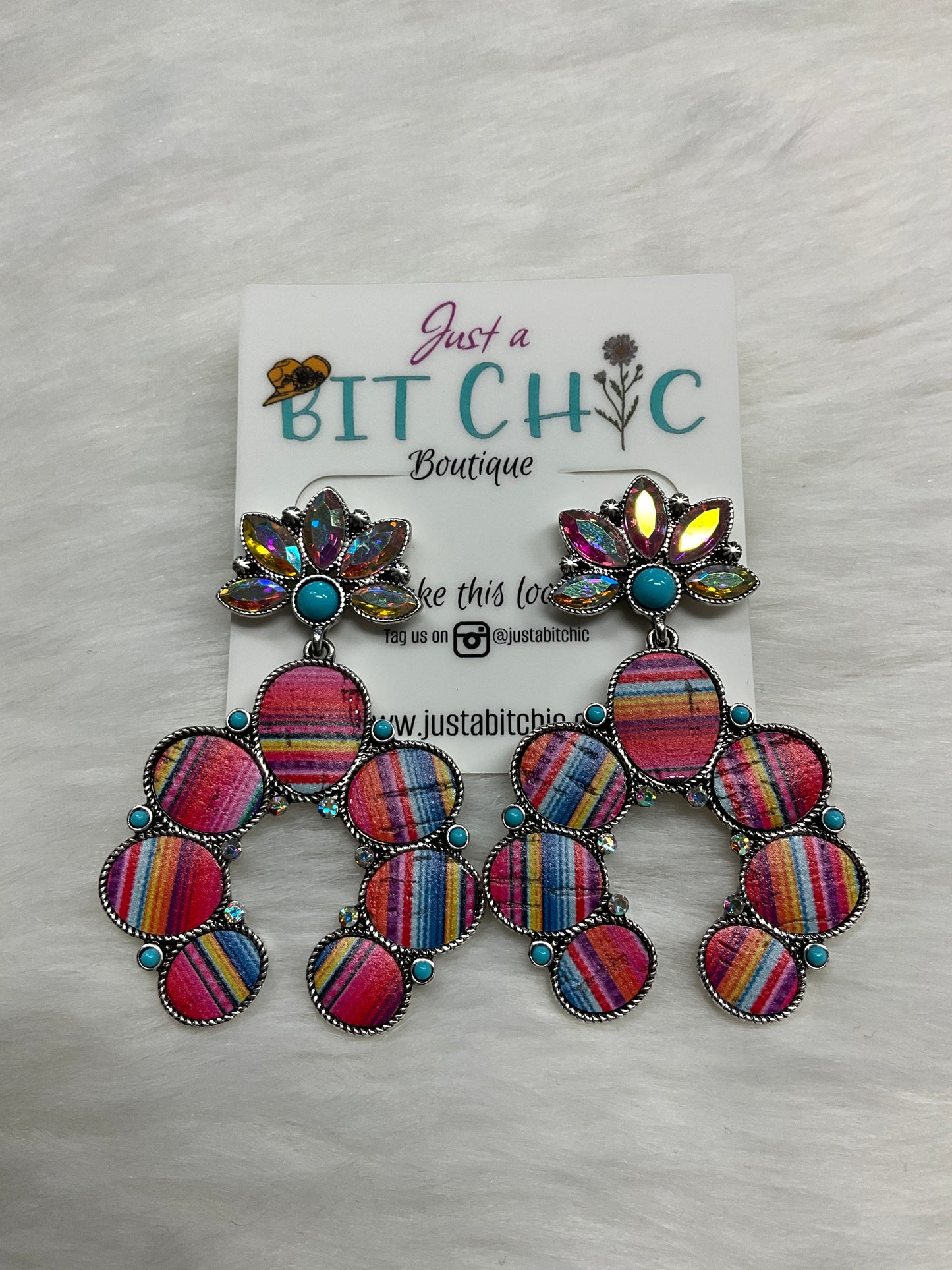 Serape Horseshoe Earring