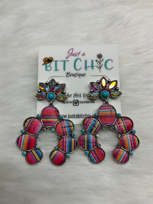 Serape Horseshoe Earring