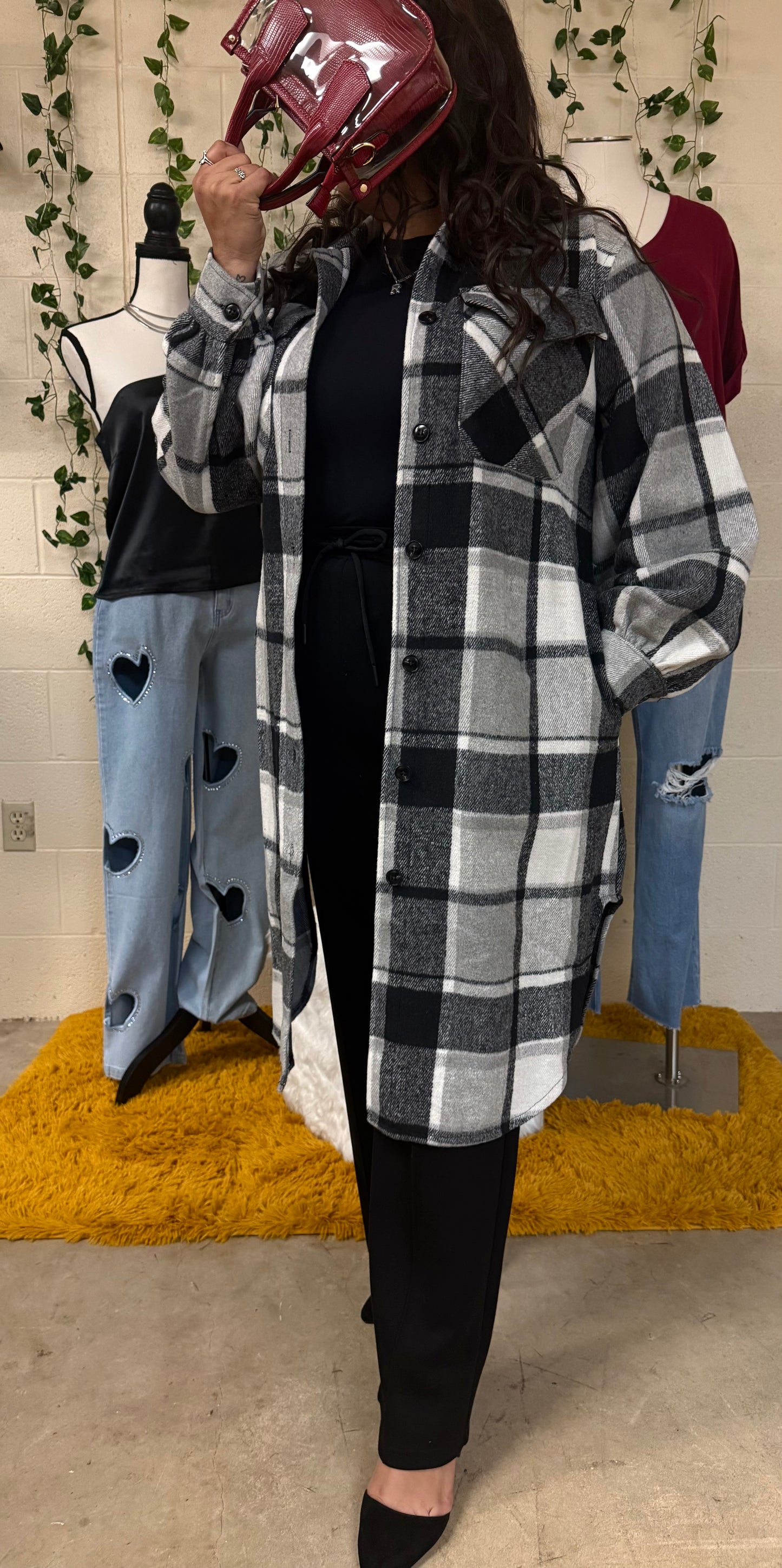 Long Plaid Jacket