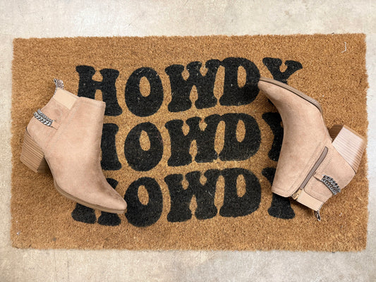 Tan Chained Bootie