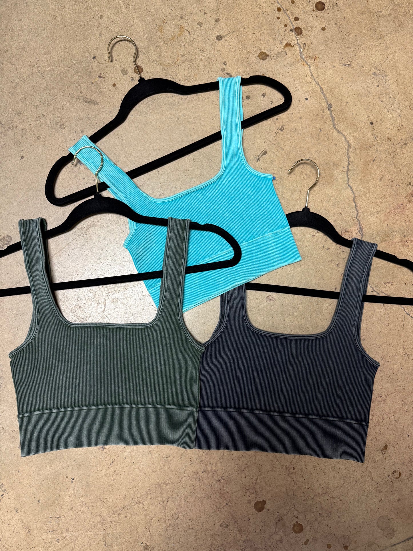 Washed Ribbed Bralette