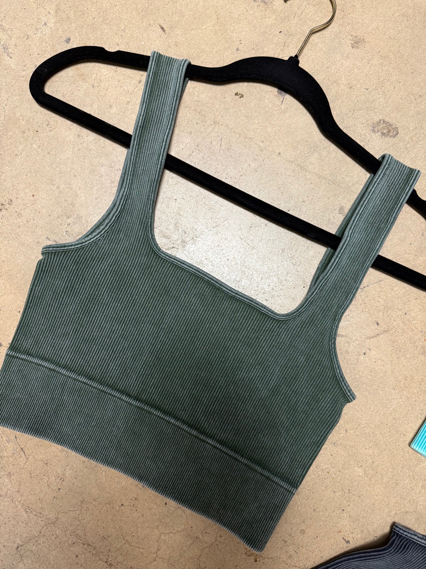 Washed Ribbed Bralette