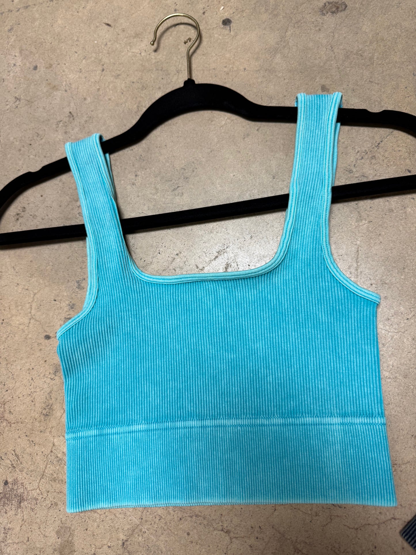 Washed Ribbed Bralette