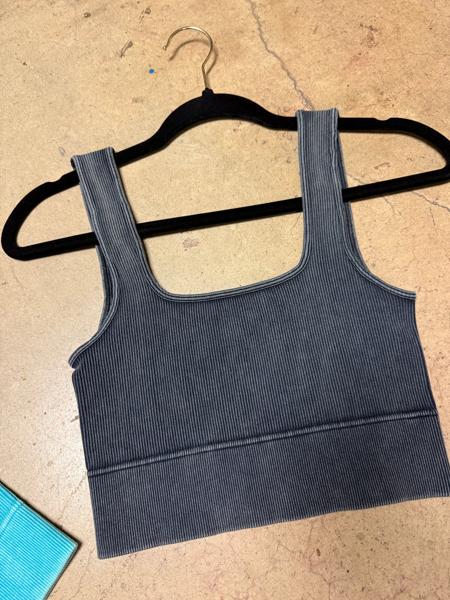Washed Ribbed Bralette