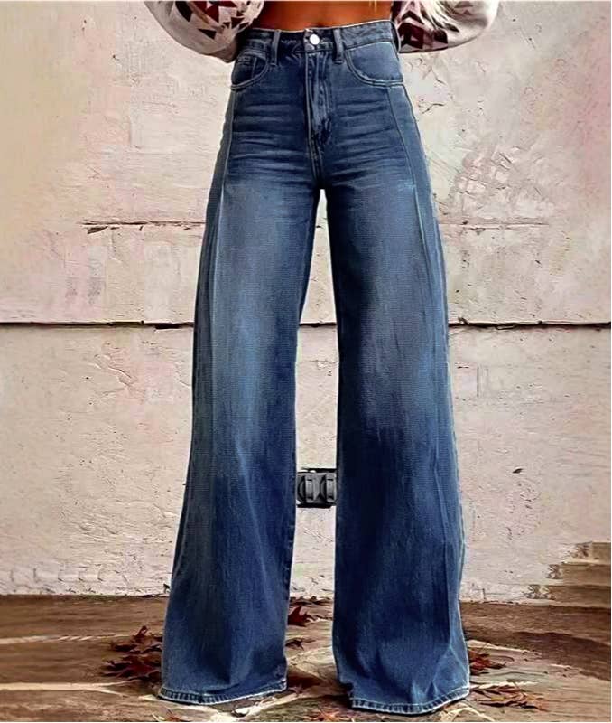 Washed EXTRA Long and Wide Jeans