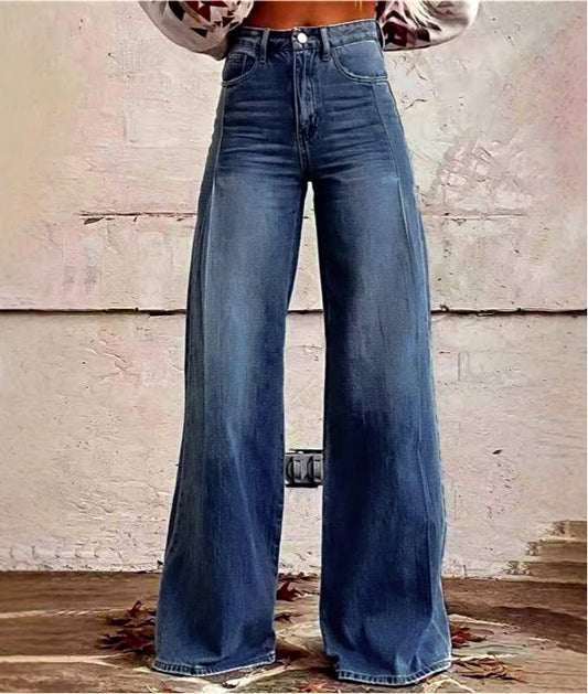 Washed EXTRA Long and Wide Jeans