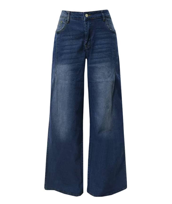 Washed EXTRA Long and Wide Jeans