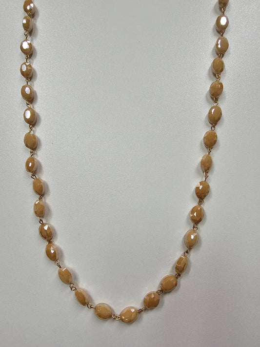 Cappuccino Oval linked necklace