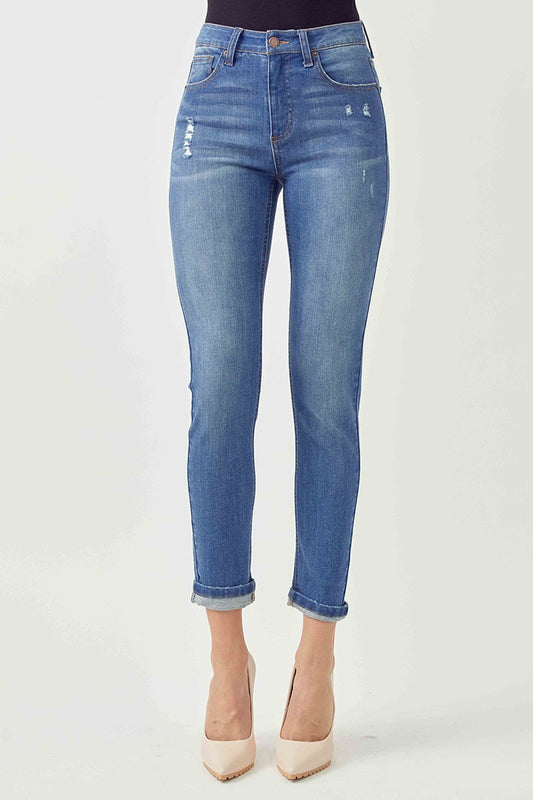 Mid-Rise Ankle Skinny